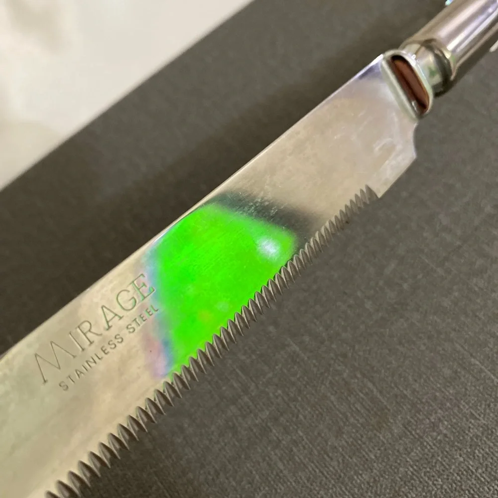 Mirage Stainless Steel Serrated Knife in Silver